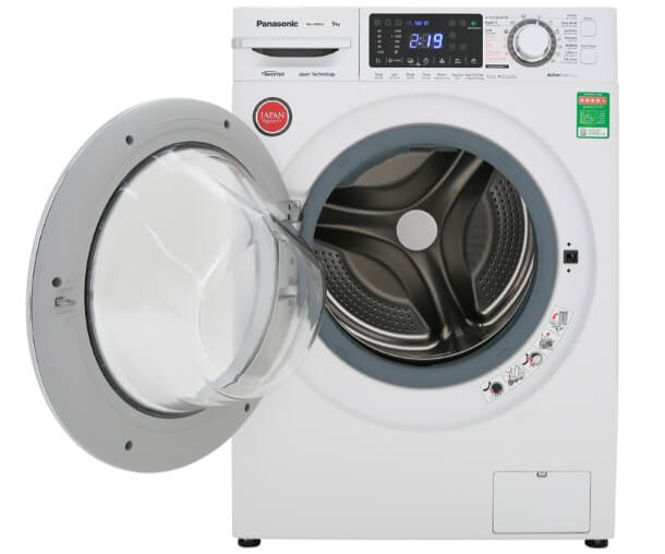 Máy giặt Panasonic lồng ngang có thiết kế sang trọng và hiện đại.