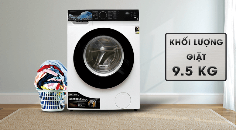 Máy giặt Toshiba đa dạng về khối lượng giặt và dung tích sử dụng.