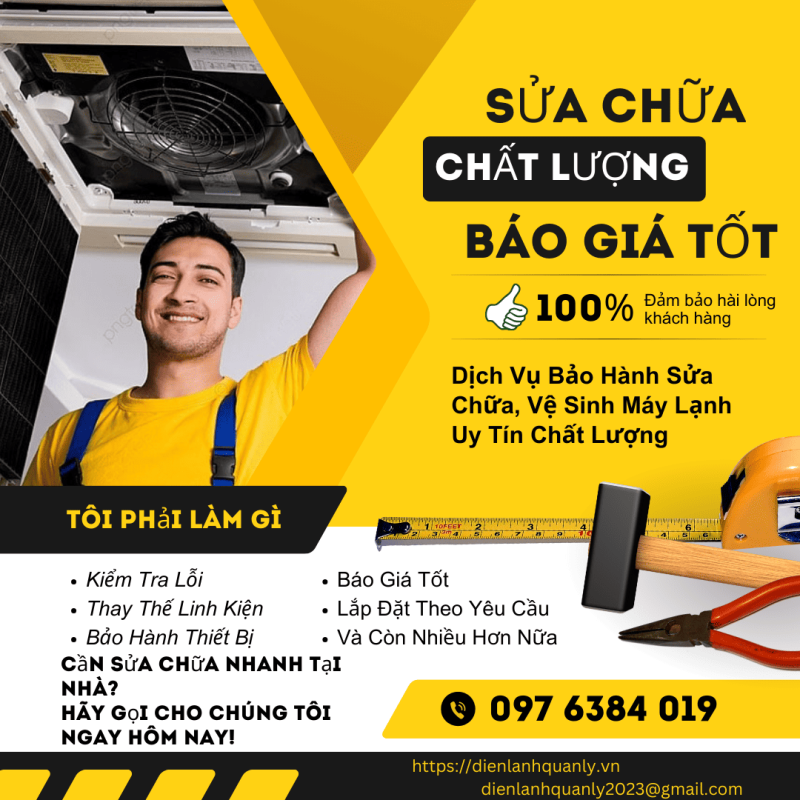 Dịch Vụ Sửa Máy Lạnh Quận 7 Uy Tín - Điện Lạnh Quản Lý